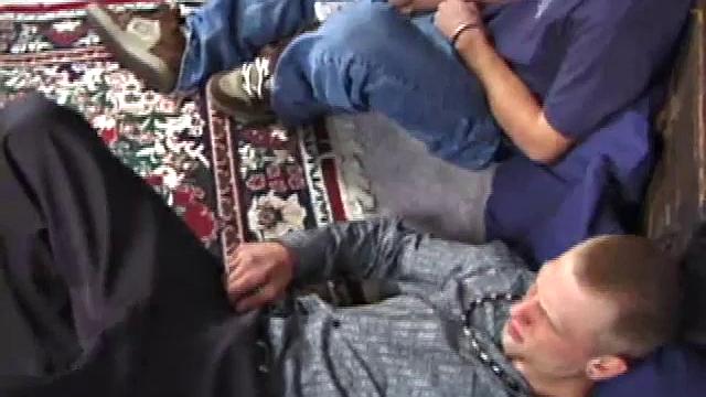 Brandon and Adam decide to watch porn instead of going out for skateboarding. Brandon sucks down Adam's hard cock in a matter of seconds, and Adam is quick to do the same.