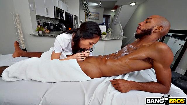 Evie Ling Performs Massage