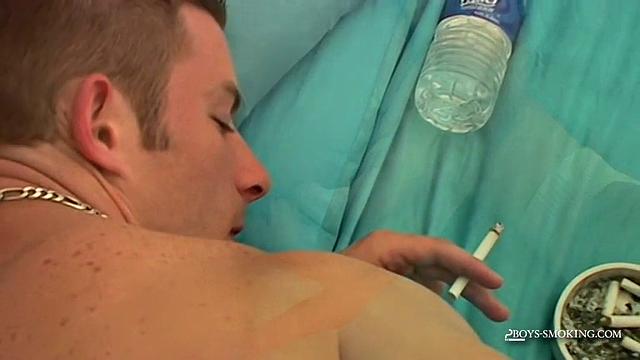 Buff Dude Mike Smokes & Strokes!