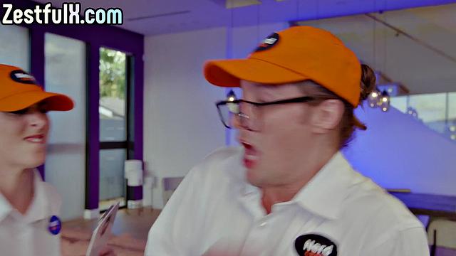 Kinky cock-craving lesbians sharing dick