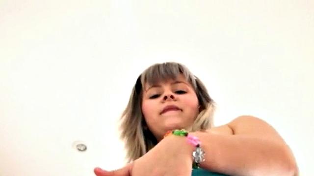 Sammy 18 Kitchen Masturbates tight pussy