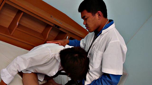 Medical anal checkup with Asian 