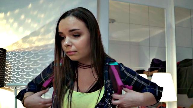 Naughty tattooed teen and her big-titted friend share a hostel FFM with ass licking, threesome, and more!