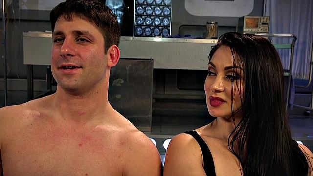 CFNM MILF domina pegs asshole of her bonded miserable sub