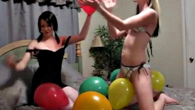 Riley Rebel with So Sexy Playing Balloon Naked
