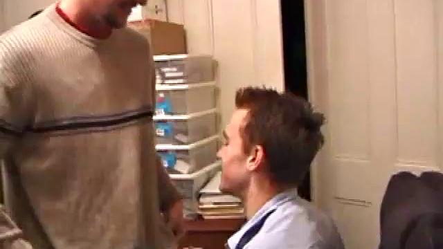 Straight boys Aiden Cross and Garrett Hansen get together for a sucking video. Aiden asks if we like watching guys sucking each other off. They take turns sucking on desk chair, then table and finally on couch.