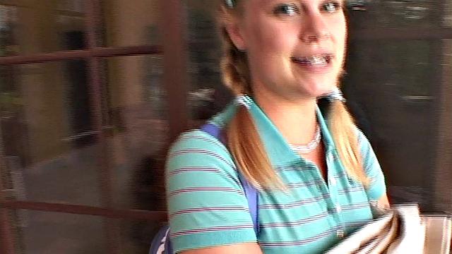 Horny solo teen summer toys her pussy