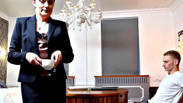 TUTOR4K. Happy guy finally achieved his ambition to fuck literature tutor