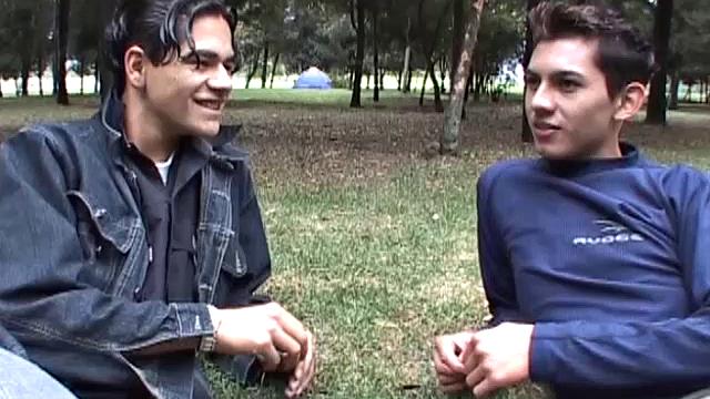 Sexy Angel meets young Latino Cesar in the park and is all about seducing him. His smooth talking works and soon the skinny boys are indoors and getting naked.