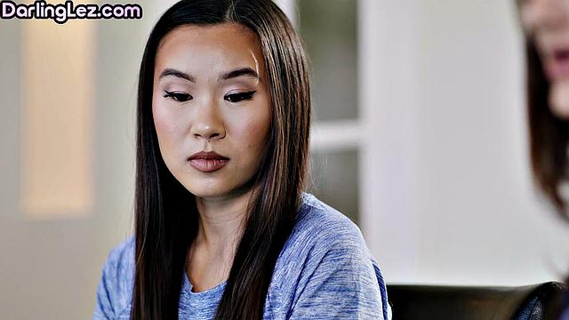 Petite lesbians in 4some