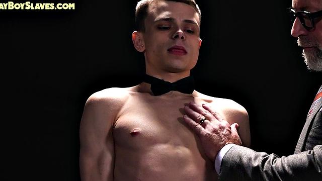 Sub petite twink barebacked in voyeur sex by daddy