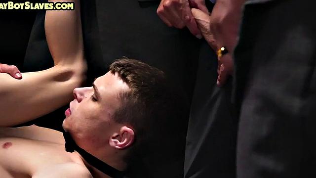 Sub petite twink barebacked in voyeur sex by daddy