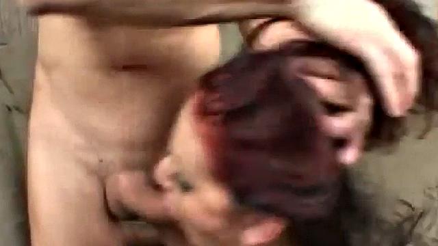 Teen slut gives a horny blowjob