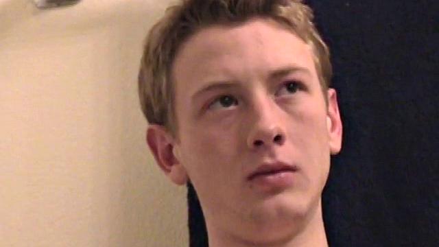 Sitting on the toilet, shirtless Corbin works his cock inside his pants. Then he tugs down his jeans and boxers before he's fully hard, which gives us the pleasure of watching him lube up and grow a stiffy.