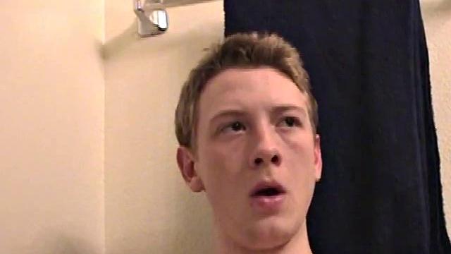 Sitting on the toilet, shirtless Corbin works his cock inside his pants. Then he tugs down his jeans and boxers before he's fully hard, which gives us the pleasure of watching him lube up and grow a stiffy.