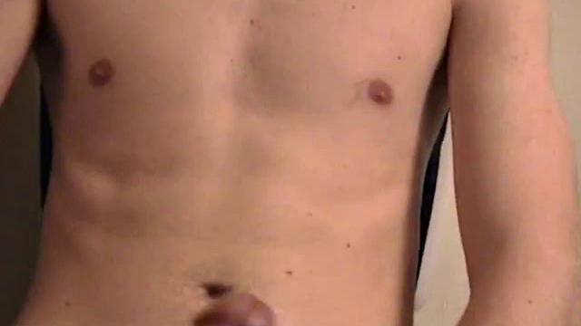 Sitting on the toilet, shirtless Corbin works his cock inside his pants. Then he tugs down his jeans and boxers before he's fully hard, which gives us the pleasure of watching him lube up and grow a stiffy.