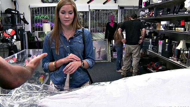 Innocent customer gets throatfucked