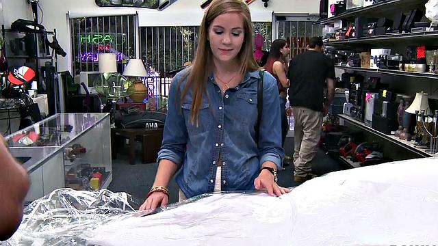 Innocent customer gets throatfucked