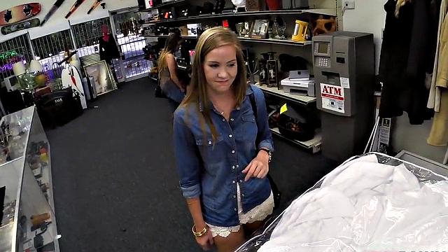 Innocent customer gets throatfucked