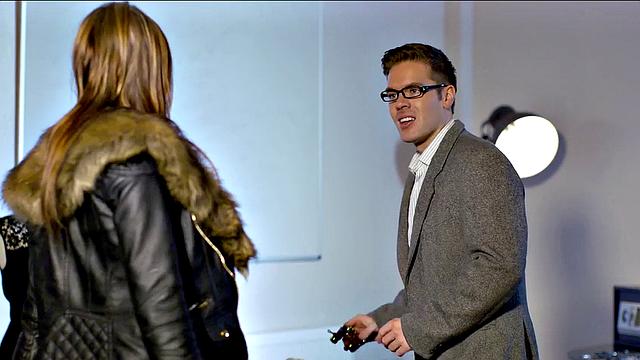 Diamond In The Rough gives a sloppy deepthroat and handjob in the store