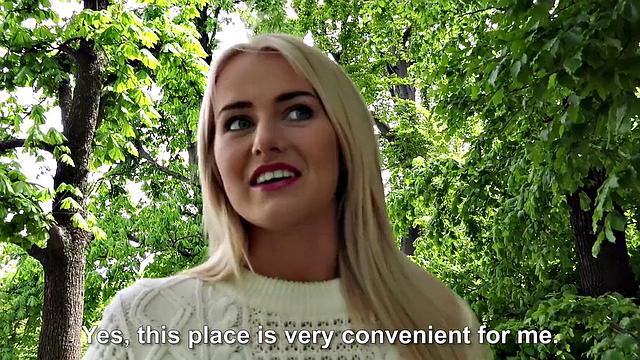 Blonde Fucks Outdoors