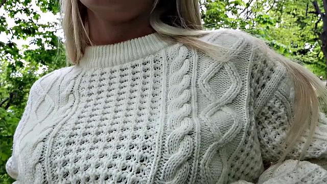 Blonde Fucks Outdoors