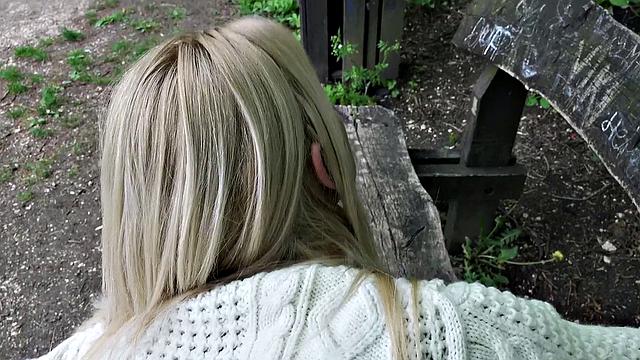 Blonde Fucks Outdoors