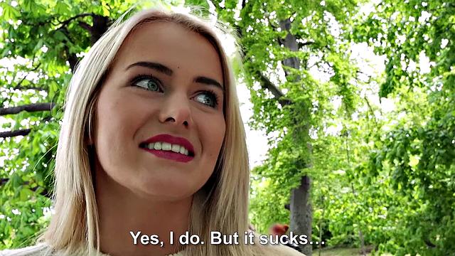 Blonde Fucks Outdoors