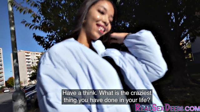 Amateur latina riding stranger