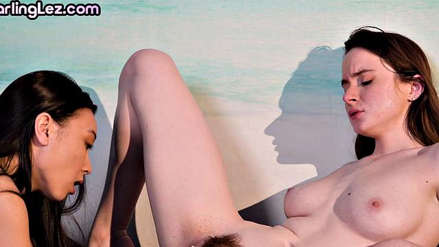 hairy lesbo scissoring asian GF