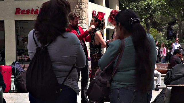 Redhead domina n lord showing their naked babe sub in public