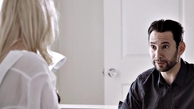 Seductive babe in lingerie sucks BF's cock before riding it