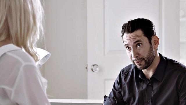 Seductive babe in lingerie sucks BF's cock before riding it