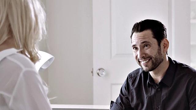 Seductive babe in lingerie sucks BF's cock before riding it