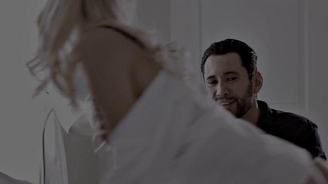 Seductive babe in lingerie sucks BF's cock before riding it