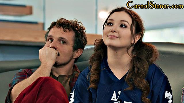 Nasty babe in glasses shared in IR threesome