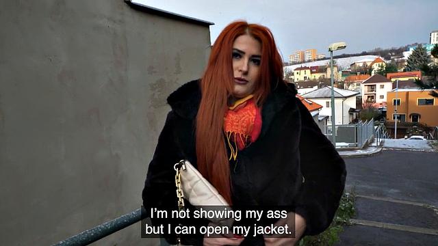 Pulled ginger babe fucked in POV