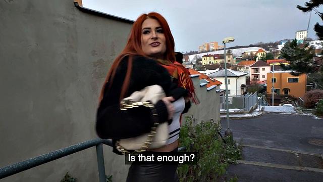 Pulled ginger babe fucked in POV