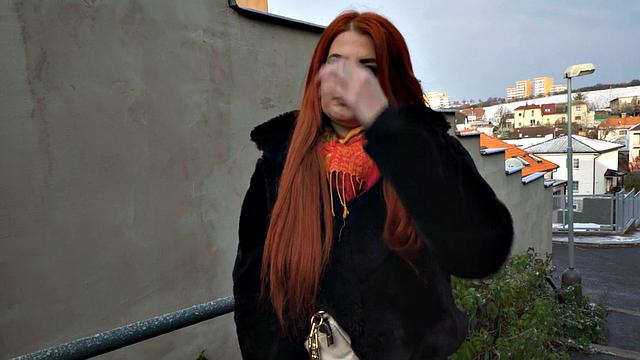 Pulled ginger babe fucked in POV