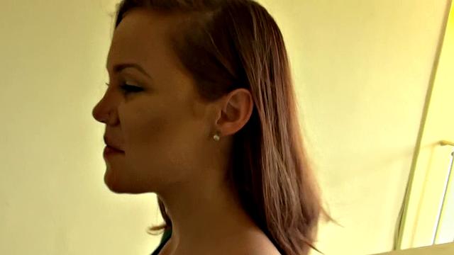 Watch how this bald babe goes wild with a hard cock