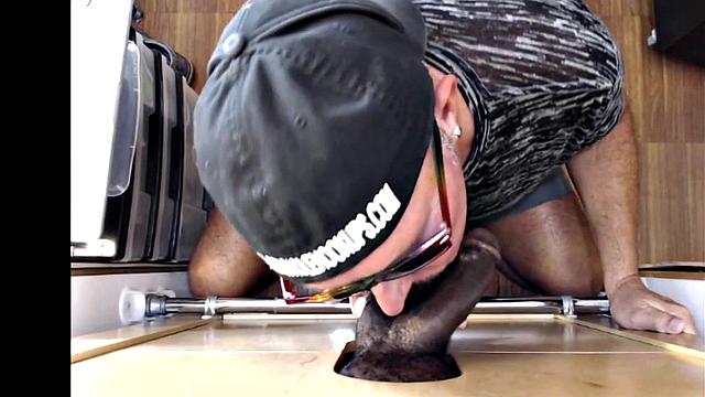 Gloryhole mature sucks BBC before getting bred from behind