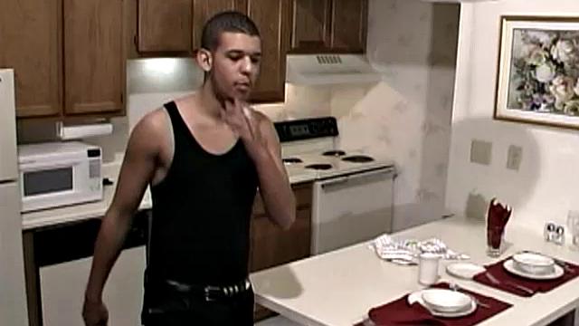 After finishing up the dishes, 18 year old Chaz Morgan relaxes on the sofa, where he discovers the magazine stuck between the cushions.