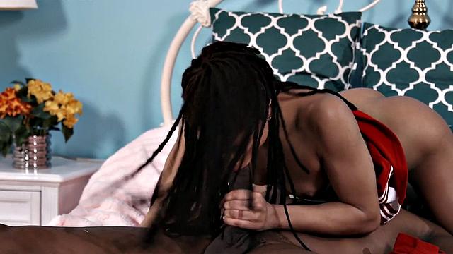 Black bae fucked by black cock in pussy in doggystyle