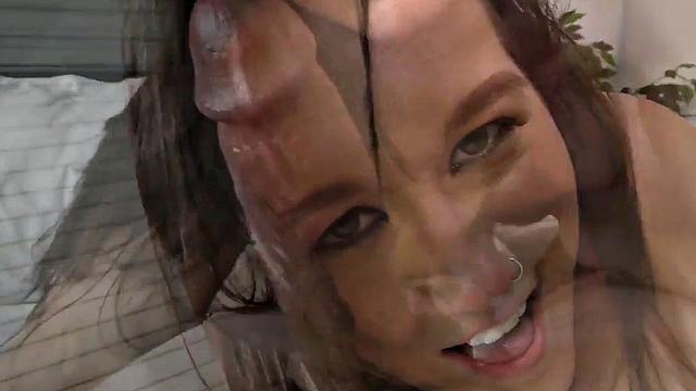 POV amateur babe fucked by big dick in wet pussy hole