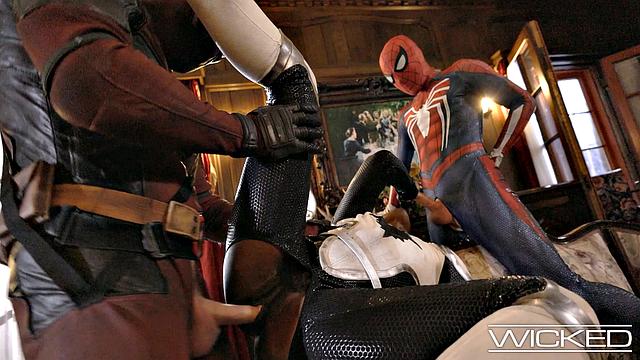 Wicked - Best Of SpideyPool Scenes - Keep Watching For THE HOTTEST THREESOME EVER