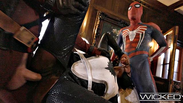 Wicked - Best Of SpideyPool Scenes - Keep Watching For THE HOTTEST THREESOME EVER