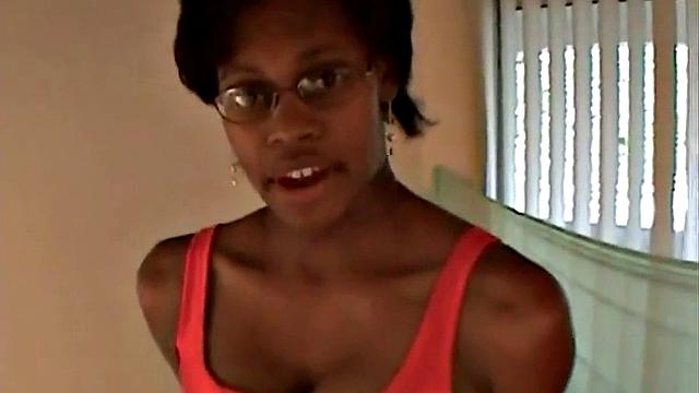 Hot ebony teen fucked after sucking cock