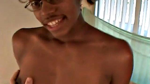 Hot ebony teen fucked after sucking cock