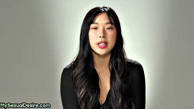 Asian hairy petite fingerfucking solo