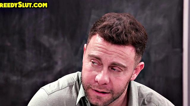 Greedy ebony teacher and college bae banged in 3some